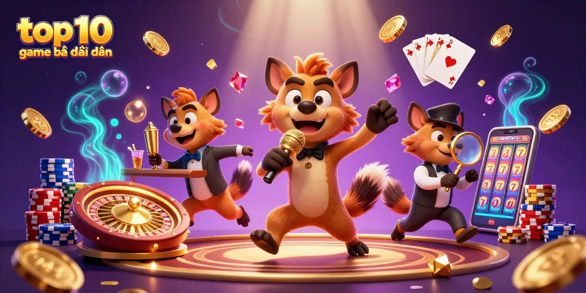 Spin the reels in top 10 game bài đổi thưởng inspired by lively hyena characters in an exciting casino setting.