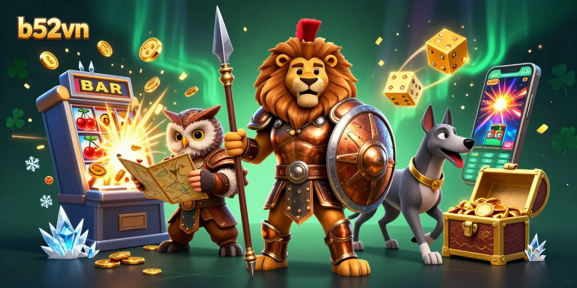 Experience thrilling jackpots at b52vn with a vibrant 3D casino scene of excitement.