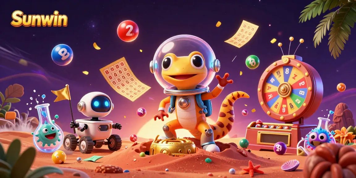 Engage with Sunwin's vibrant casino world as a Martian gecko uncovers a buried golden casino.