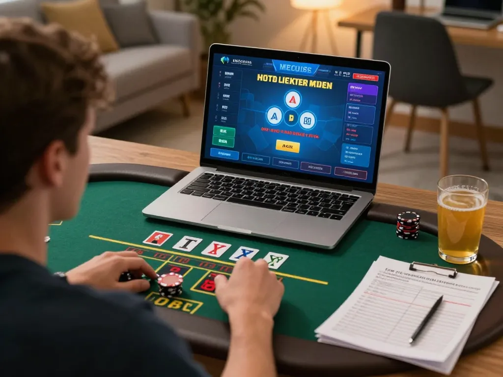 Player engaged in a HITCLUB live dealer blackjack game, showcasing strategy and responsible gaming environment