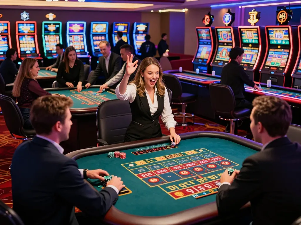 Players betting at vibrant roulette tables in an energetic casino setting featuring SC88 games