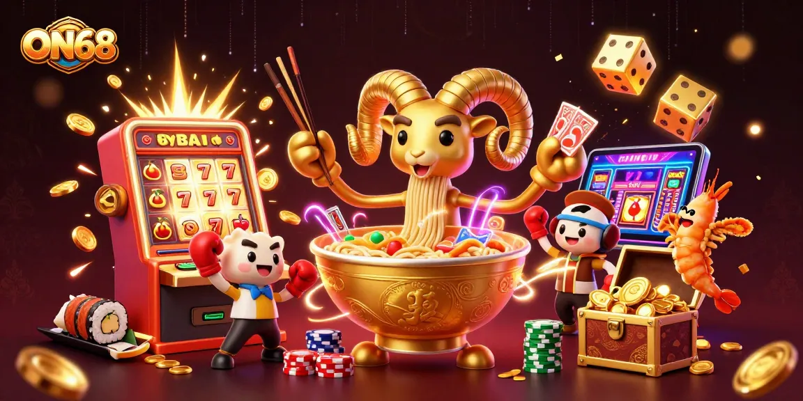 ON68 offers an electrifying casino experience with vibrant 3D characters and dynamic gaming elements.