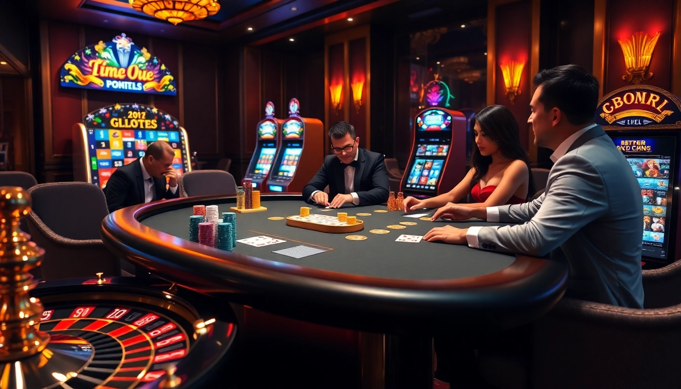 Experience high-stakes action at https://33win.free/ with poker tables and vibrant slot machines.