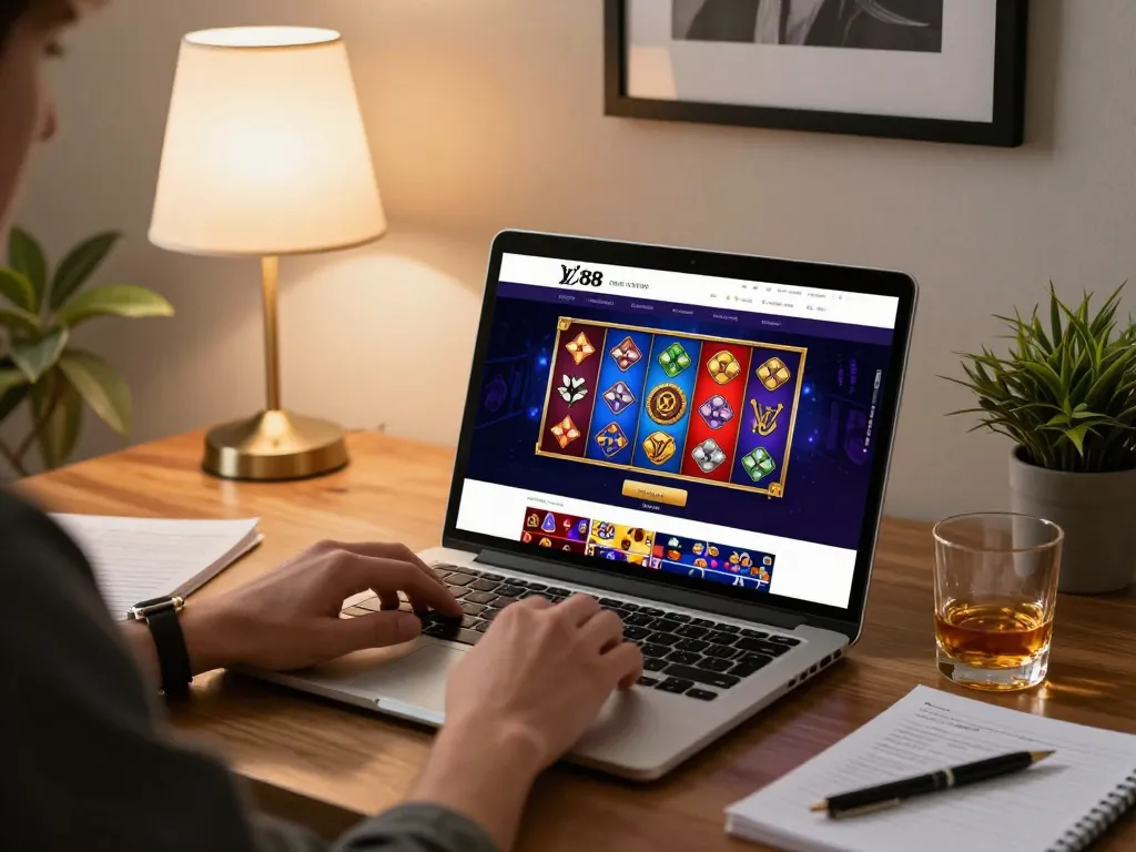 Experience top-notch gaming with LV88 online casino on a cozy setup.