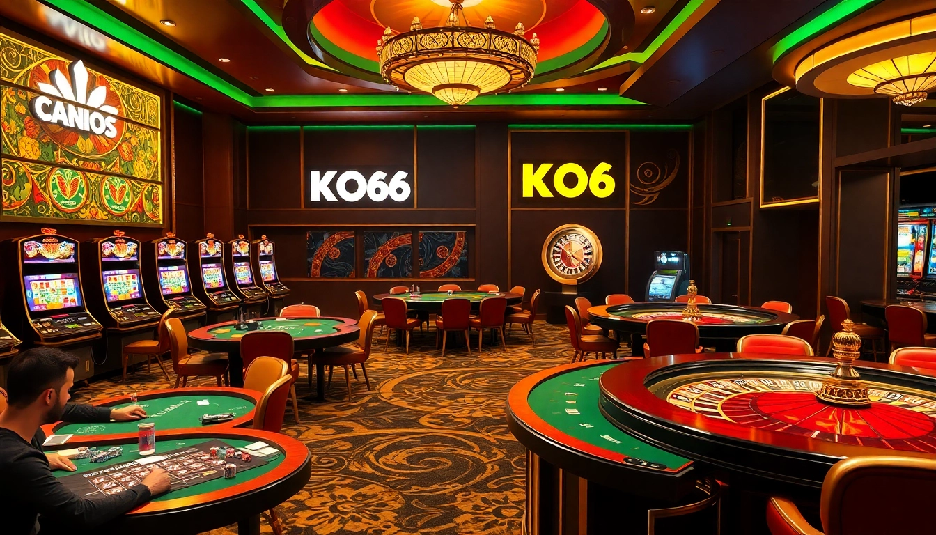 Người chơi KO66 tham gia các trò chơi casino thú vị với các bàn chơi sống động và máy slot đầy màu sắc.