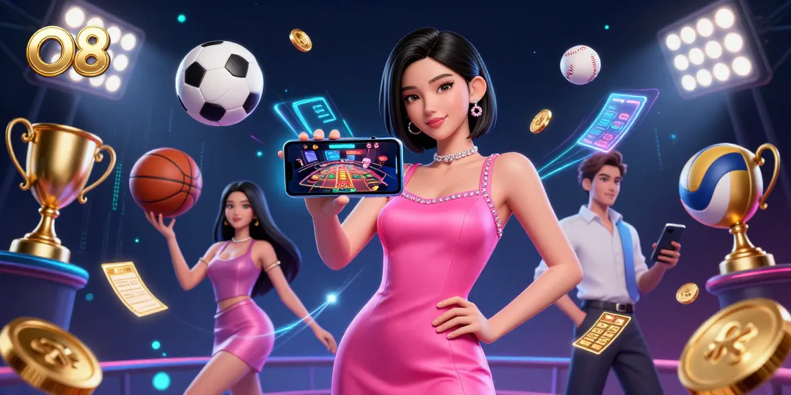 Experience thrilling live dealer games with O8 while celebrating dynamic sports elements in action.