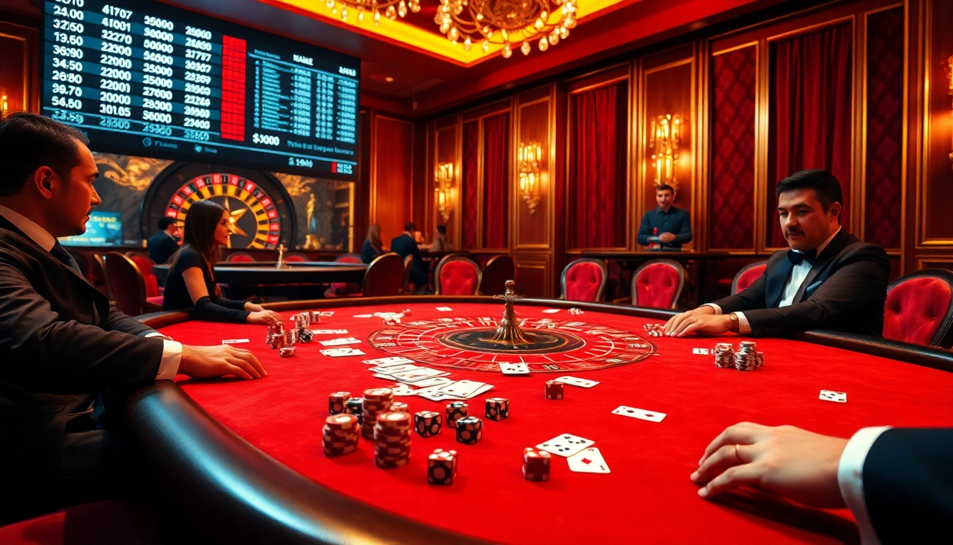 Experience the excitement of high-stakes poker at https://one88x.com/, showcasing vibrant chips and cards.