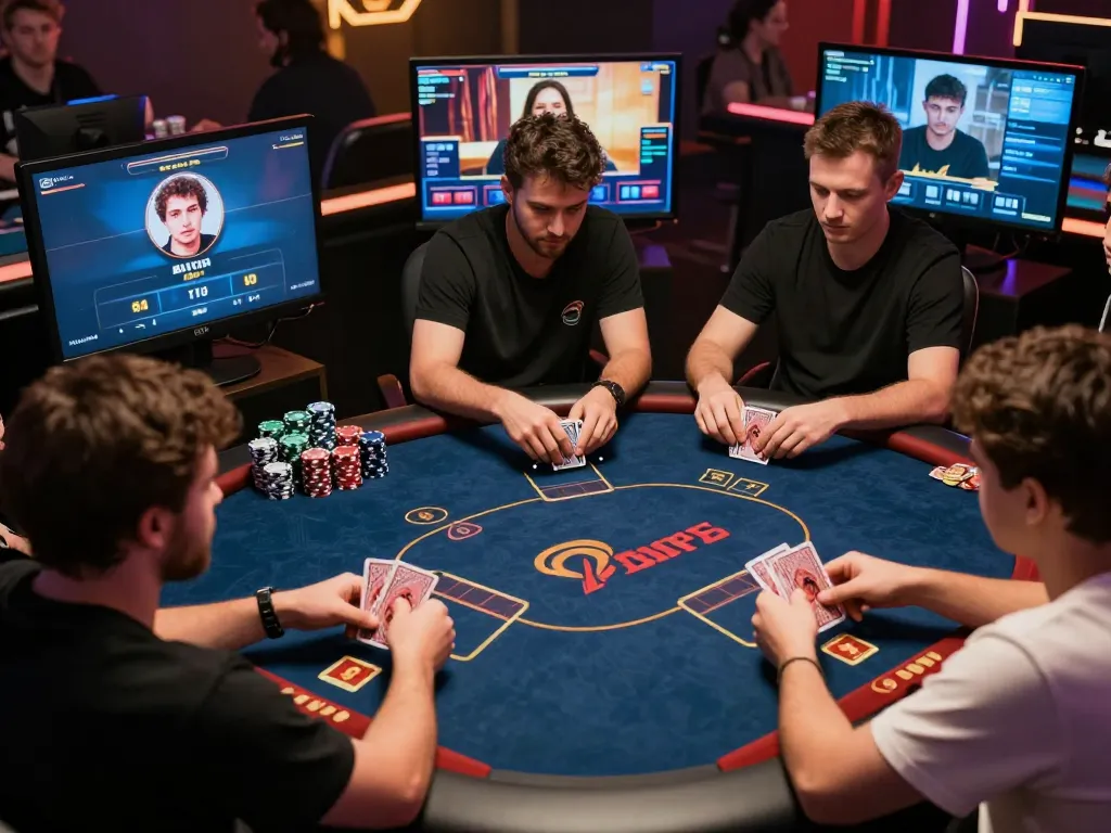 GA88 players engaging in an exciting online poker session, showcasing strategic gameplay and vibrant visuals.