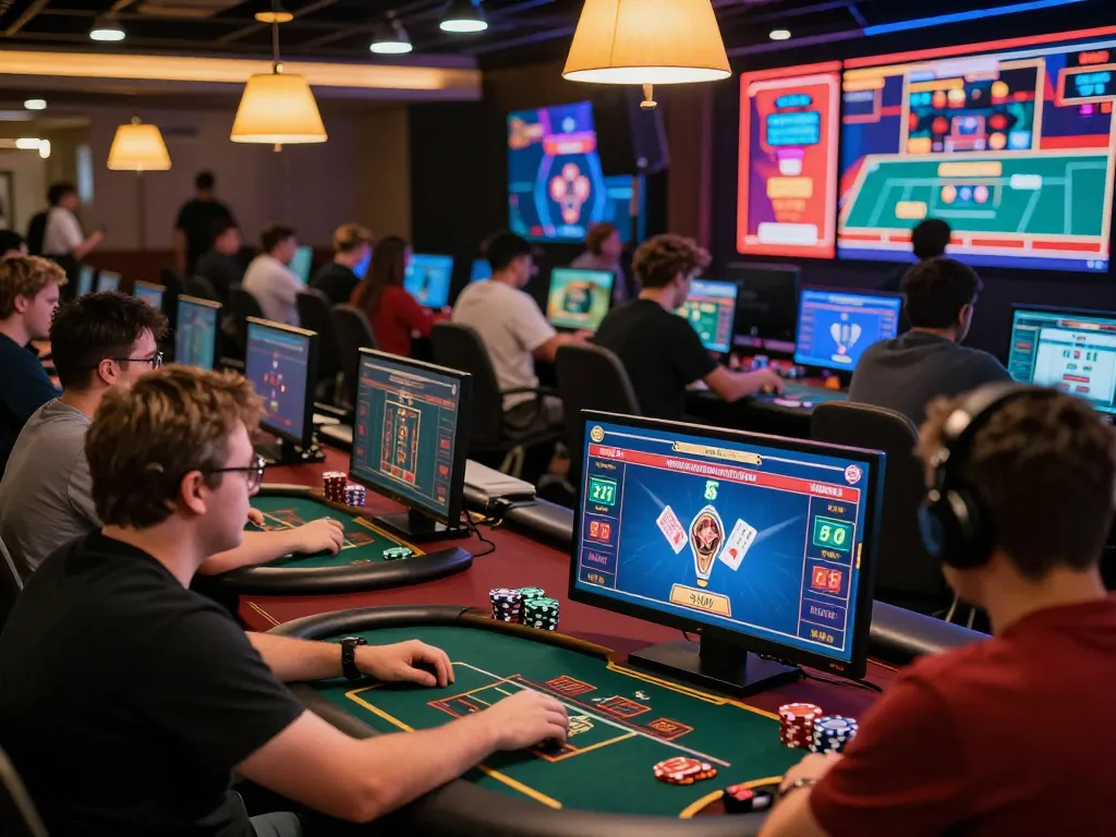 Players engaging in strategic online gambling at o8 casino, showcasing dynamic betting actions.