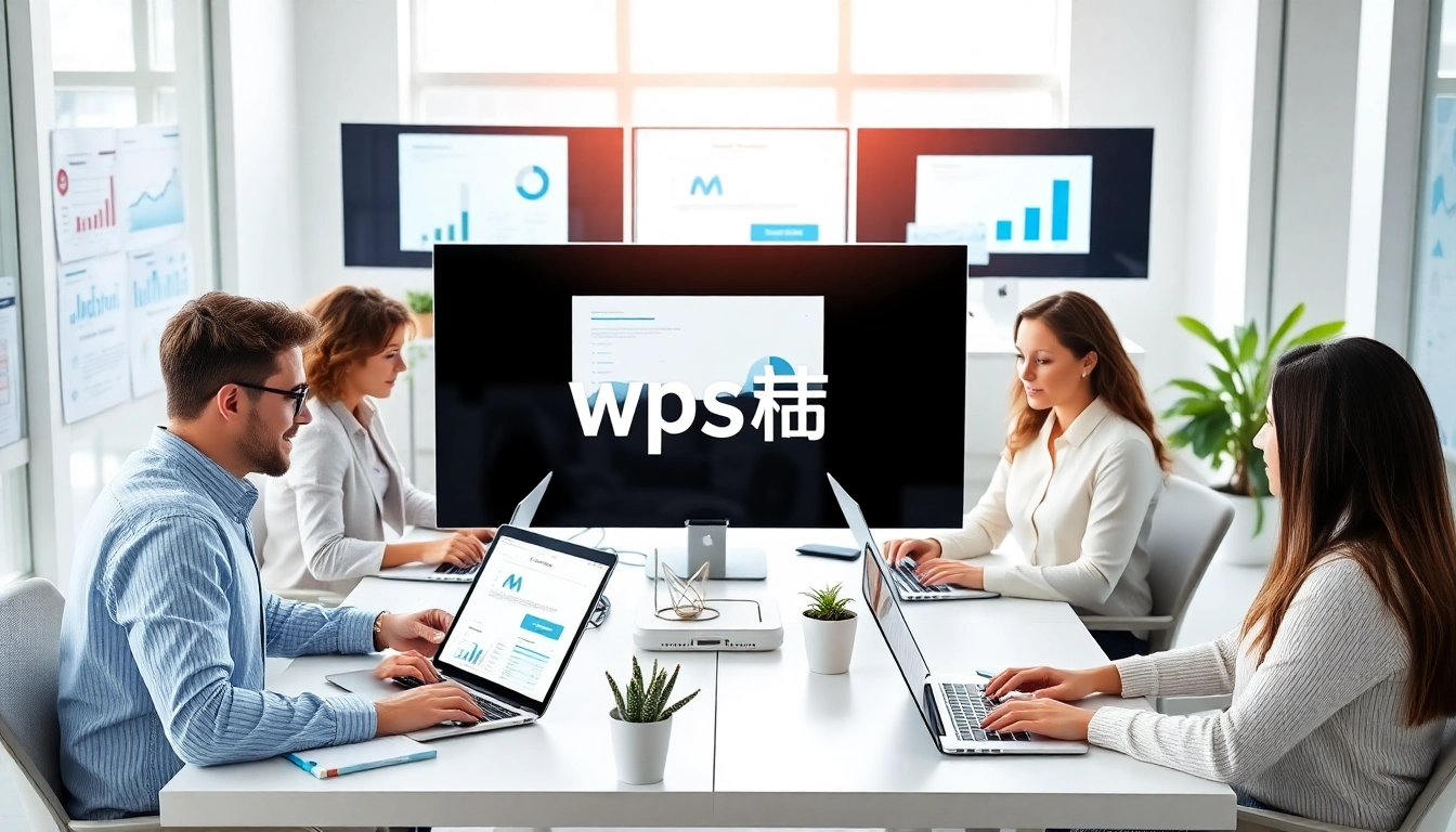 专业用户在现代工作空间展示WPS Office的多功能性，展示在wps官网上的生产力。