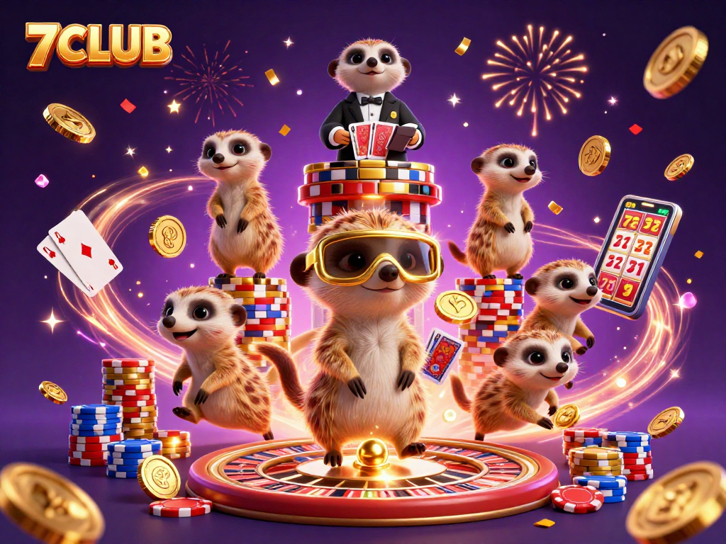Experience thrilling gaming at 7CLUB with vibrant meerkat casino action and festive energy!