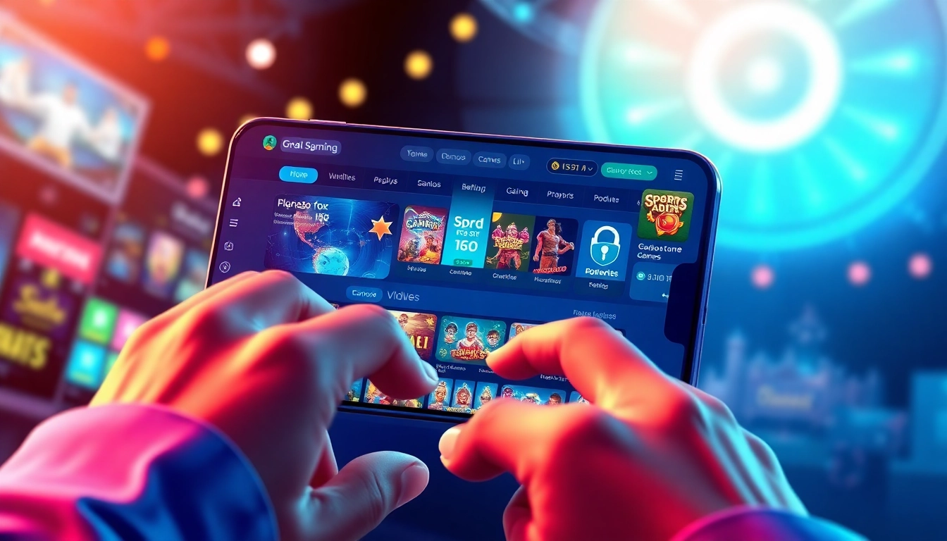 Interactive online gaming platform interface representing https://goal123.work/ with modern design and vibrant colors.