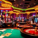 Experience thrilling gaming action at nohu90s.it.com featuring vibrant slot machines and lively poker tables.