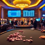 Action-packed view of gambling excitement at a luxury casino with gavb79 highlights.