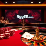 Experience the excitement of live gaming at ffgg88.com with vibrant poker chips and roulette wheels.