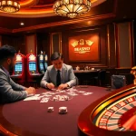 Engaging poker game scene at Nhà cái 23win casino, highlighting excitement and strategy.