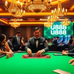Experience the thrill of gaming at U888's luxurious casino tables.