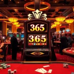 Experience the excitement of 365 slot machines in a vibrant casino environment, showcasing winning moments and engaging gameplay.