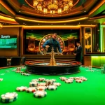 Experience the thrilling atmosphere at Sunwin casino with vibrant gaming tables and poker action.