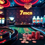 Players enjoying thrilling games at a sophisticated casino with 7mcn elements, highlighting excitement and luxury.