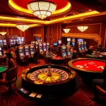 Experience the excitement of 399W with players at casino tables and vibrant slot machines.