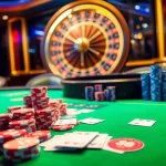 Experience high-stakes poker action at Bin88 casino with vibrant chips and cards.