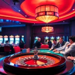 Experience the thrill of LODE88 with players engaged at a vibrant casino table.