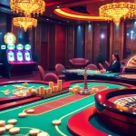 Experience the thrill of online gambling like https://bl-555.io/ with vibrant casino scenes showcasing excitement and luxury.