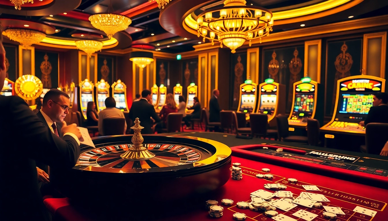 Players experience the thrill of the casino at 7mcn with poker chips and a roulette wheel.