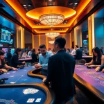 A dynamic betting scene at 8kbettt.co, showcasing inclusive gaming experiences in an upscale casino environment.
