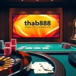 Experience thrilling gaming action at https://thabet88.site/ with vibrant roulette and poker tables.