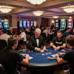 MAX88 CASINO players engaging in intense poker gameplay, atmosphere filled with excitement and thrill
