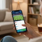 Engaging with the fa bet sports betting app on a smartphone, preparing to place bets on live games.