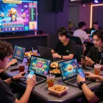 B52Club players engaging in thrilling online games, showcasing vibrant graphics and community.