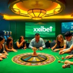 Experience the thrill of Nhà cái xibet at an elegant casino with poker games and roulette tables.