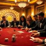 Players engaging at the C168 gaming table in a vibrant casino atmosphere with betting excitement.