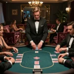 A thrilling poker game in an upscale VIP room at fabet88.co.com showcasing luxury gaming experience