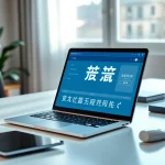 在明亮的家庭办公室环境中，探索现代笔记本上的快连官网界面。