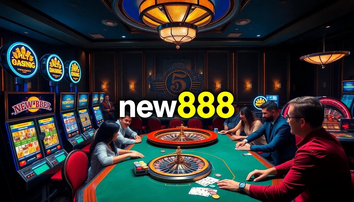 Experience thrilling gameplay at new888 with vibrant casino tables and lively players.