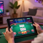 Engaging online gaming experience with vu88a poker interface prominently displayed on tablet