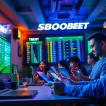 SBOBET interactive online betting interface showcasing vibrant sports betting options and digital engagement.