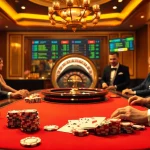 Engage with the excitement of Nhà cái oxbet at a luxury casino poker table with chips and cards.