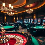 Man Club atmosphere with vibrant casino games and engaging players in a luxurious setting.