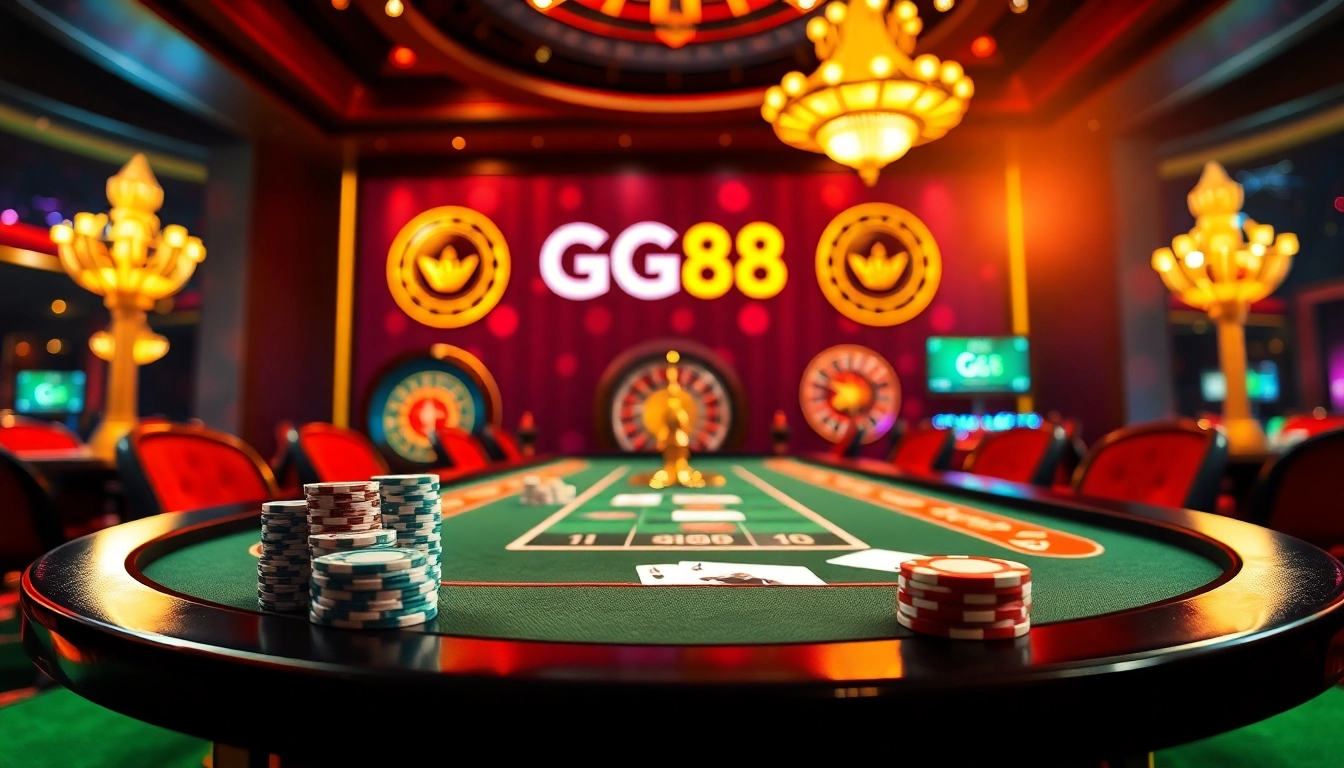 Experience the excitement of gambling at GG88 with vibrant tables and winning energy.