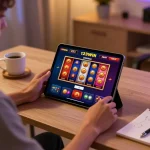 Experience the excitement of 123WIN with engaging online gameplay on a sleek tablet at home