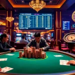 Engage in a high-stakes game at TT88's luxurious poker table, surrounded by vibrant casino elements.