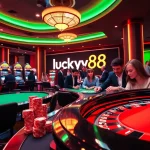 Experience the thrill of lucky88 as players engage in exciting casino games with vibrant atmosphere.