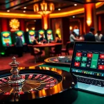 Engaged players at a casino with roulette and online gambling interface of https://s8onl.com/ showcasing gaming excitement.