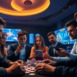 Engaging scene of players enjoying DN88 online gambling platform, featuring vibrant casino graphics and user-friendly interface.