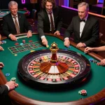 56WIN players engaging in an exciting roulette game at a lively casino table.